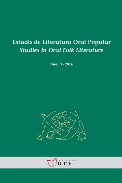 Nou número de la revista Estudis de Literatura Oral i Popular